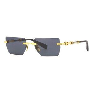 New Authentic  BALMAIN Pierre Gold Rimless Square BPS 150 EI7YB Sunglasses Women